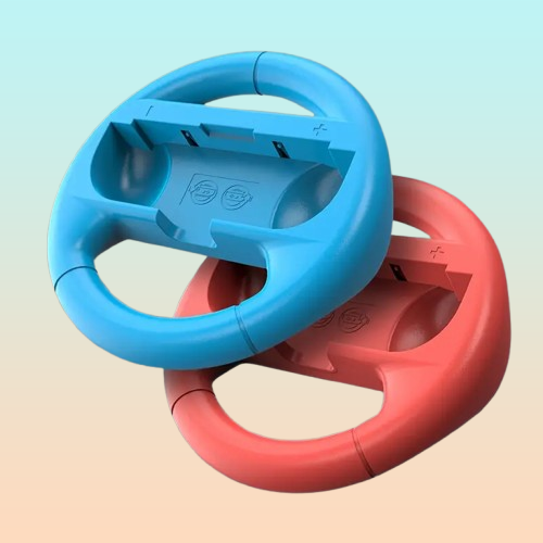 2X VOLANTE COMPATIBLE PARA JOY-CON NINTENDO SWITCH AZUL ROJO | 2X STEERING WHEEL COMPATIBLE WITH JOY-CON NINTENDO SWITCH BLUE RED
