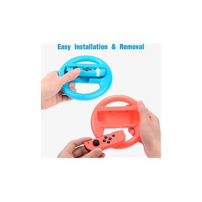 2X VOLANTE COMPATIBLE PARA JOY-CON NINTENDO SWITCH AZUL ROJO | 2X STEERING WHEEL COMPATIBLE WITH JOY-CON NINTENDO SWITCH BLUE RED
