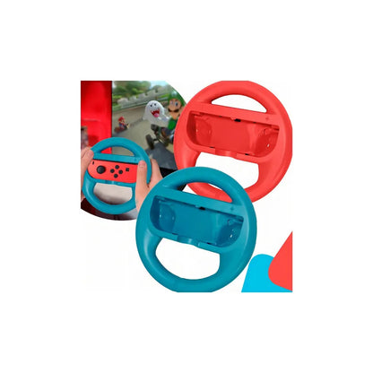 2X VOLANTE COMPATIBLE PARA JOY-CON NINTENDO SWITCH AZUL ROJO | 2X STEERING WHEEL COMPATIBLE WITH JOY-CON NINTENDO SWITCH BLUE RED
