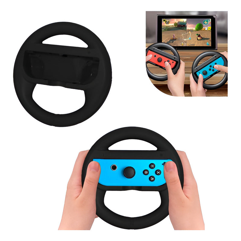 2X VOLANTE COMPATIBLE PARA JOY-CON NINTENDO SWITCH & OLED | 2X STEERING WHEEL COMPATIBLE WITH JOY-CON NINTENDO SWITCH & OLED
