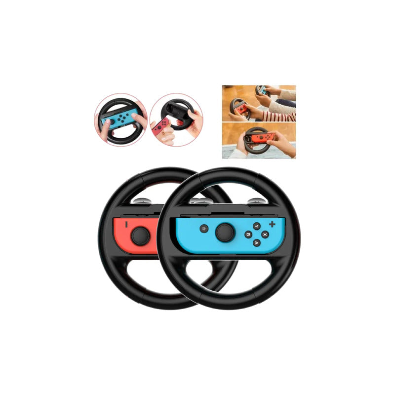 2X VOLANTE COMPATIBLE PARA JOY-CON NINTENDO SWITCH & OLED | 2X STEERING WHEEL COMPATIBLE WITH JOY-CON NINTENDO SWITCH & OLED
