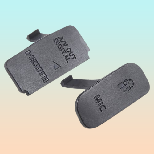 TAPA COBERTOR GOMA CAUCHO CONEXIONES CANON 650D 700D NEGRO