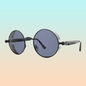 GAFAS SOL POLICARBONATO UV REDONDAS STEAMPUNK FASHION NEGRO REDONDO NEGRO