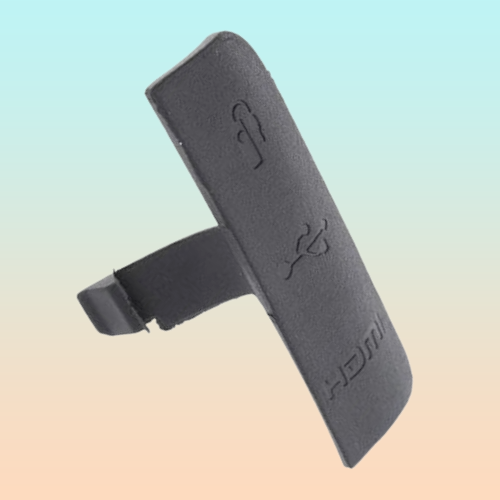 CUBIERTA TAPA COBERTOR GOMA CAUCHO CONEXIONES CANON 1200D NEGRO