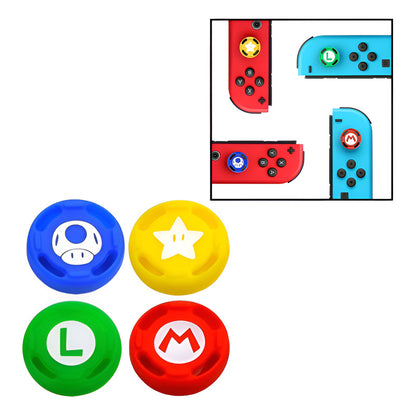 4X JUEGO SET CAUCHOS CUBIERTAS GOMAS PARA JOY-CON SWITCH MIXTO | 4X SET RUBBER COVERS CAPS FOR JOY-CON SWITCH MIXED

