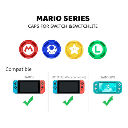 4X JUEGO SET CAUCHOS CUBIERTAS GOMAS PARA JOY-CON SWITCH MIXTO | 4X SET RUBBER COVERS CAPS FOR JOY-CON SWITCH MIXED
