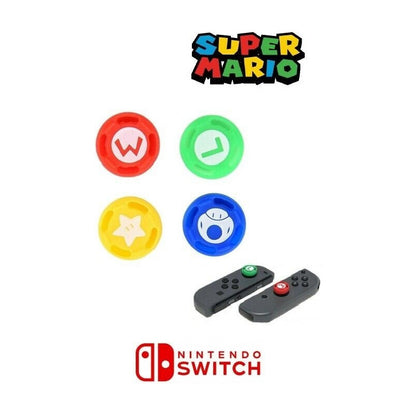 4X JUEGO SET CAUCHOS CUBIERTAS GOMAS PARA JOY-CON SWITCH MIXTO | 4X SET RUBBER COVERS CAPS FOR JOY-CON SWITCH MIXED
