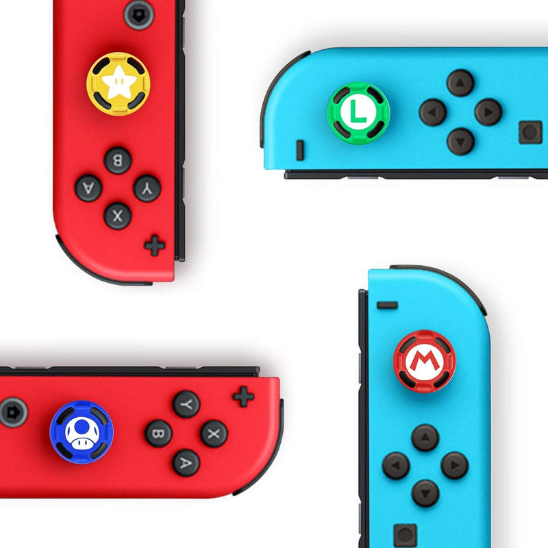 4X JUEGO SET CAUCHOS CUBIERTAS GOMAS PARA JOY-CON SWITCH MIXTO | 4X SET RUBBER COVERS CAPS FOR JOY-CON SWITCH MIXED
