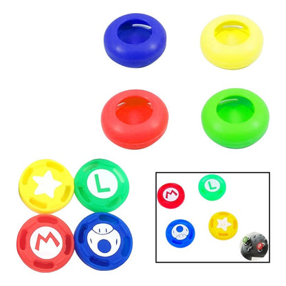 4X JUEGO SET CAUCHOS CUBIERTAS GOMAS PARA JOY-CON SWITCH MIXTO | 4X SET RUBBER COVERS CAPS FOR JOY-CON SWITCH MIXED
