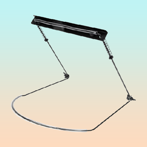 SOPORTE CUELLO ARMÓNICA CROMÁTICA 19CMS | 7.5 PULGADAS SOPORTE CUELLO NEGRO