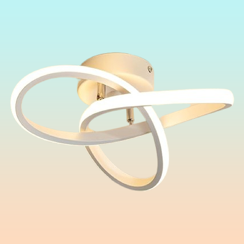 LAMPARA TECHO LUZ LED TIPO TREBOL 25W MARCO BLANCO SALA 110/220V BLANCO