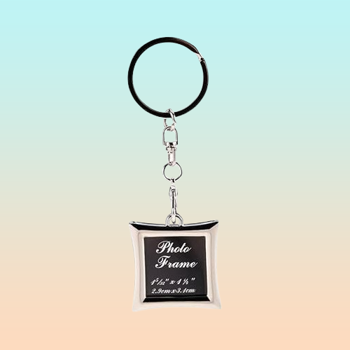 LLAVERO PORTARETRATO ESTRELLA METAL FOTO HIJO MASCOTA MAMÁ PLATEADO