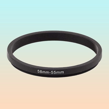 58MM-55MM ANILLO CONVERTIDOR CONVERSOR LENTE CANON NIKON  55 MM 58 MM