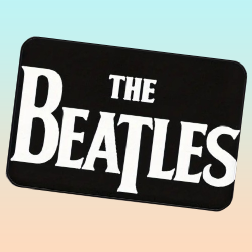 TAPETE HOGAR COCINA ENTRADA CASA ALCOBA LOGO BEATLES 40X60 60 CM 40 CM THE BEATLES BLANCO/NEGRO