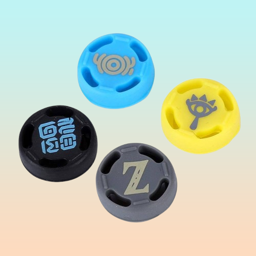 4X SET CAUCHOS CUBIERTAS GOMAS PARA JOY-CON SWITCH ZELDA MIXTO