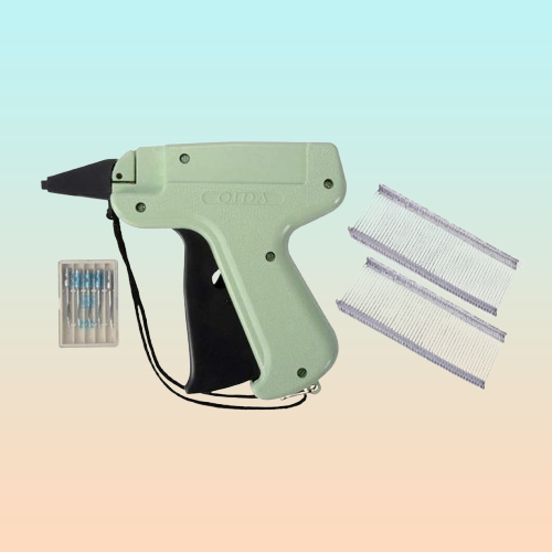 KIT PISTOLA ETIQUETAS ROPA MAQUINA TAG SET EMPRENDIMIENTO VERDE CLARO