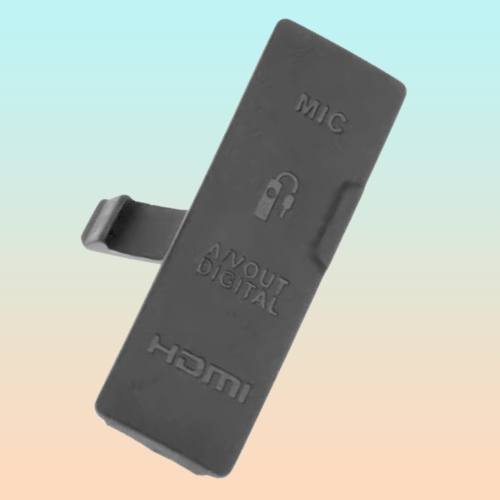 TAPA COBERTOR GOMA CAUCHO GUARDAPOLVO CONEXIONES CANON 550D NEGRO