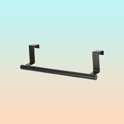 SOPORTE ACERO INOXIDABLE ORGANIZADOR TOALLAS GABINETE PUERTA NEGRO