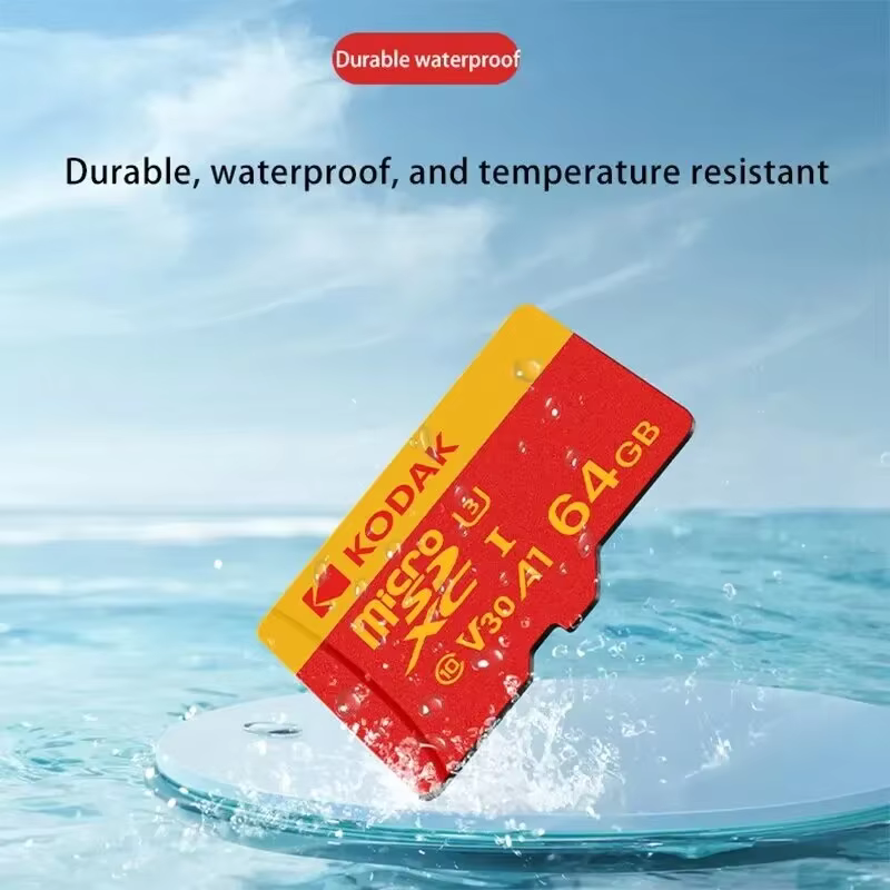 TARJETA MICRO SD 64GB KODAK XC I3 4K C10 V30 A1 ROJA