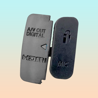 TAPA COBERTOR GOMA CAUCHO GUARDAPOLVO CONEXIONES CANON 600D NEGRO