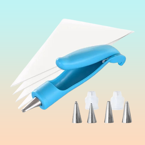 KIT DECORACIÓN CUPCAKES PASTELERÍA GLASEADO AZUL CLARO