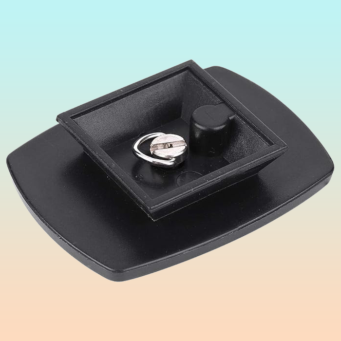 PLACA LIBERACIÓN RÁPIDA TRÍPODE ZAPATA 3.5X3.5CMS 1/4 ROSCA NEGRO