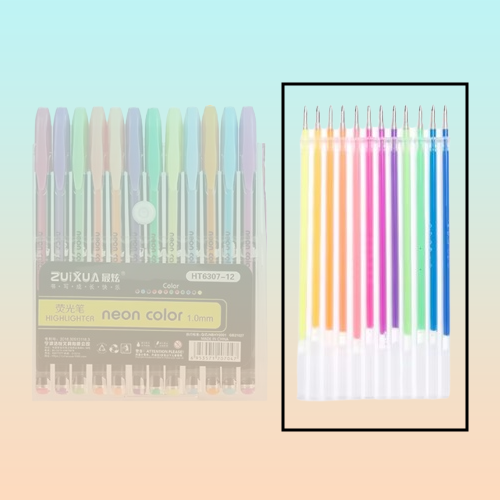 12X MINA REPUESTO RESALTADOR ARTISTICO ZUIXUA HT6307-12