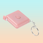CINTA MÉTRICA CORPORAL RETRÁCTIL ROSA LLAVERO BOLSO CARTERA