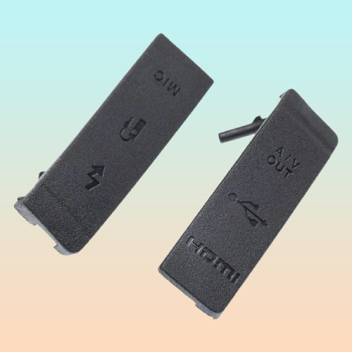 TAPA COBERTOR GOMA CAUCHO CONEXIONES CANON 5D MARK 2 NEGRO