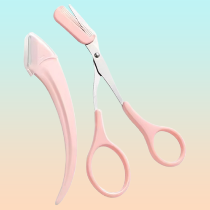 TIJERAS Y PERFILADOR KIT DEPILADOR ARREGLO CEJAS PEINE