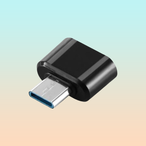 ADAPTADOR CONVERTIDOR USB HEMBRA TIPO C MACHO OTG 3.0 NEGRO NEGRO
