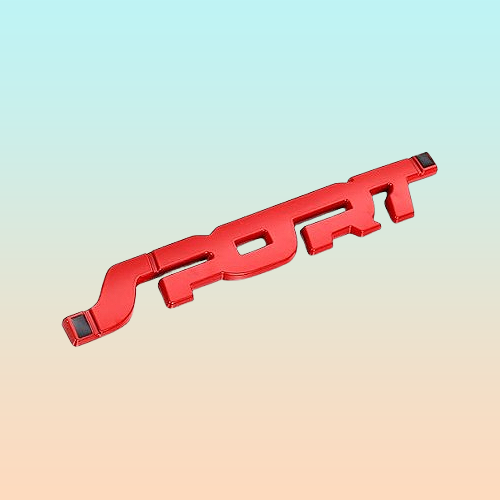 EMBLEMA SPORT 3D METAL ADHESIVO CARRO VEHÍCULO INSIGNIA LUJO