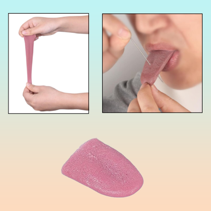 LENGUA FALSA TRUCOS MAGIA BROMAS EVENTOS FIESTAS HALLOWEEN CORAL CLARO