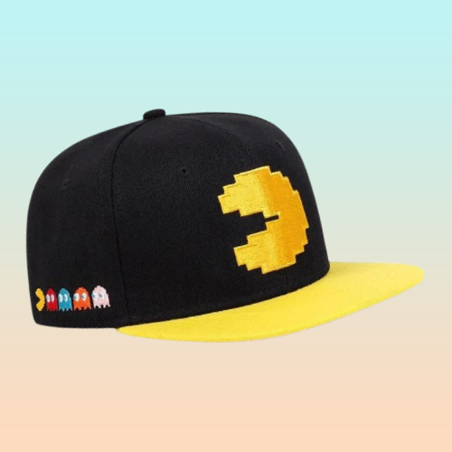 GORRA CACHUCHA PAC-MAN AMARILLO NEGRO JUEGO RETRO ARCADE AMARILLO 6