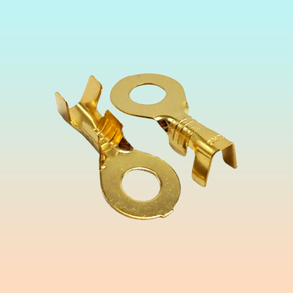 10X CONECTOR ENCRIMPADO M4 REDONDO 4MM X 8MM X 18MM CONEXION COBRE