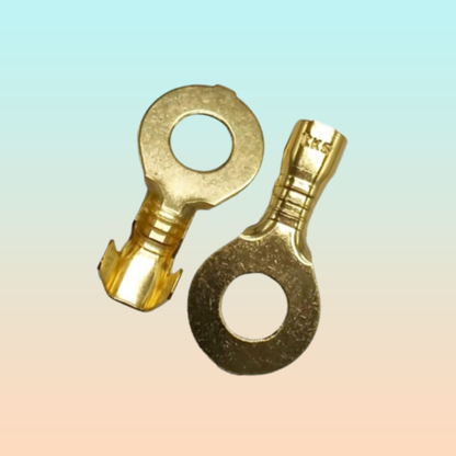 10X CONECTOR ENCRIMPADO M5 REDONDO 5MM X 10MM X 22MM COBRE