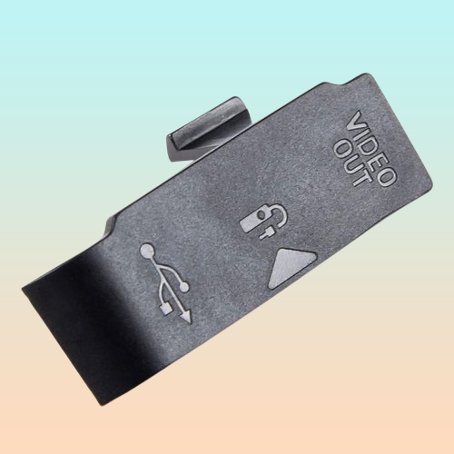 TAPA COBERTOR GOMA CAUCHO CONEXIONES CANON 50D NEGRO