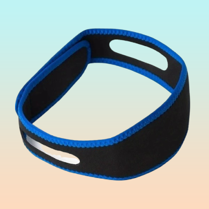 BANDA ANTI RONQUIDO APNEA DEL SUEÑO BARBILLA UNISEX DORMIR AZUL 65MM LARGO