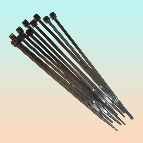 10X AMARRES NYLON ABRAZADERA PLÁSTICA SUJETACABLES 20CMS NEGRO