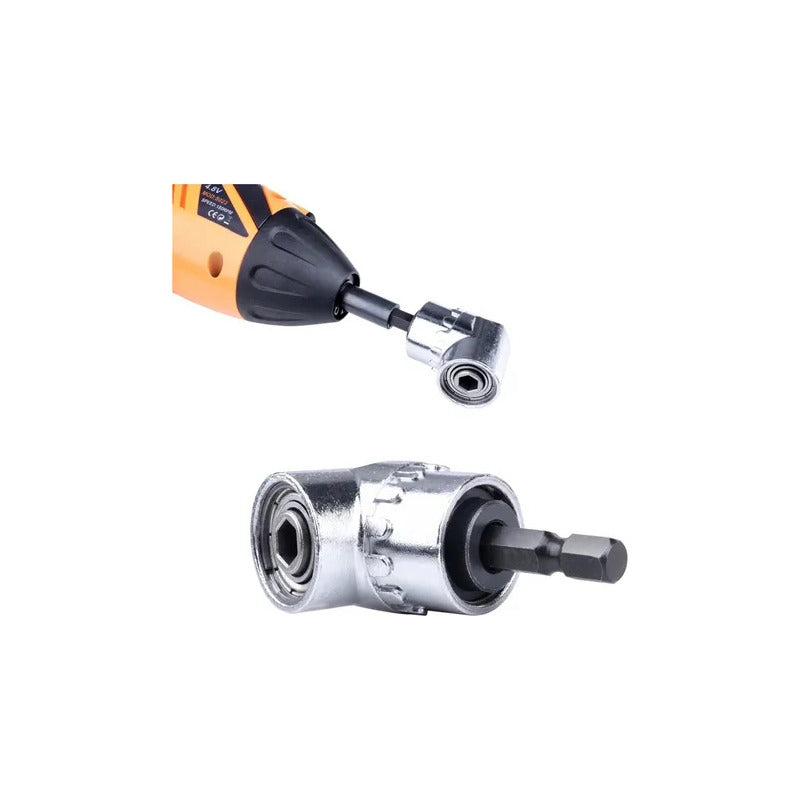 ADAPTADOR BROCA ÁNGULO 105° ACERO TALADRO DESTORNILLADOR | 105° ANGLE DRILL BIT ADAPTER STEEL DRILL SCREWDRIVER
