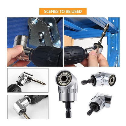 ADAPTADOR BROCA ÁNGULO 105° ACERO TALADRO DESTORNILLADOR | 105° ANGLE DRILL BIT ADAPTER STEEL DRILL SCREWDRIVER
