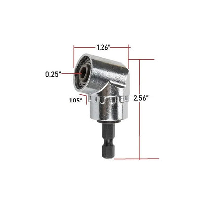 ADAPTADOR BROCA ÁNGULO 105° ACERO TALADRO DESTORNILLADOR | 105° ANGLE DRILL BIT ADAPTER STEEL DRILL SCREWDRIVER
