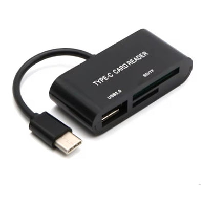 ADAPTADOR LECTOR TARJETAS OTG TIPO C - MICRO SD/TF USB 3.0 NEGRO | OTG CARD READER ADAPTER TYPE C - MICRO SD/TF USB 3.0 BLACK
