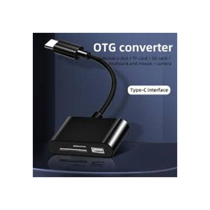 ADAPTADOR LECTOR TARJETAS OTG TIPO C - MICRO SD/TF USB 3.0 NEGRO | OTG CARD READER ADAPTER TYPE C - MICRO SD/TF USB 3.0 BLACK

