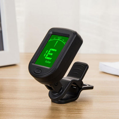 AFINADOR DIGITAL LCD GUITARRA CLIP 360° VIOLIN UKELELE NEGRO | DIGITAL LCD TUNER GUITAR CLIP 360° VIOLIN UKULELE BLACK
