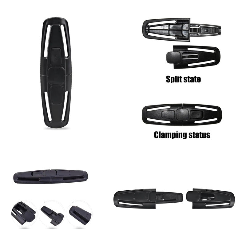 BROCHE AJUSTE CINTURON SEGURIDAD SILLA NIÑOS CARRO RUTA COLE NEGRO | CHILD SEAT BELT ADJUSTER BUCKLE CAR SCHOOL TRANSPORT BLACK
