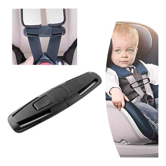 BROCHE AJUSTE CINTURON SEGURIDAD SILLA NIÑOS CARRO RUTA COLE NEGRO | CHILD SEAT BELT ADJUSTER BUCKLE CAR SCHOOL TRANSPORT BLACK
