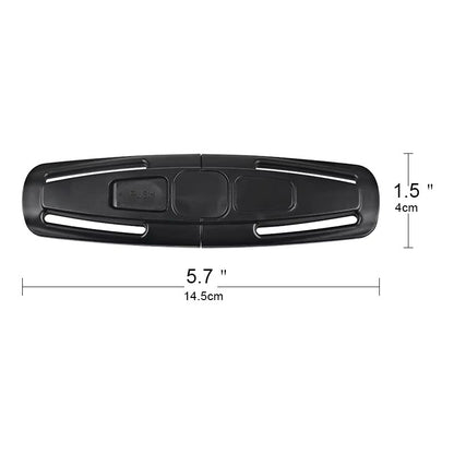 BROCHE AJUSTE CINTURON SEGURIDAD SILLA NIÑOS CARRO RUTA COLE NEGRO | CHILD SEAT BELT ADJUSTER BUCKLE CAR SCHOOL TRANSPORT BLACK
