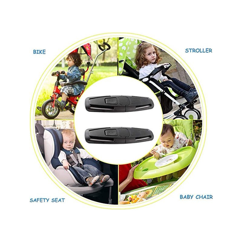 BROCHE AJUSTE CINTURON SEGURIDAD SILLA NIÑOS CARRO RUTA COLE NEGRO | CHILD SEAT BELT ADJUSTER BUCKLE CAR SCHOOL TRANSPORT BLACK
