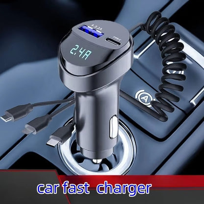 CARGADOR RAPIDO 3 EN 1 CELULAR LIGHTNING TIPO-C MICRO USB NEGRO | 3-IN-1 FAST CHARGER PHONE LIGHTNING TYPE-C MICRO USB BLACK
